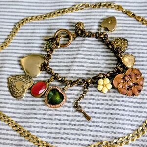 Gold and Multicolor Charm Bracelet